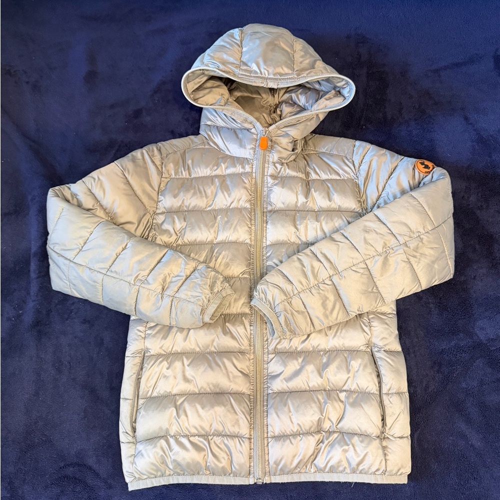 SAVE THE DUCK Silver Kids Puffer Jacket